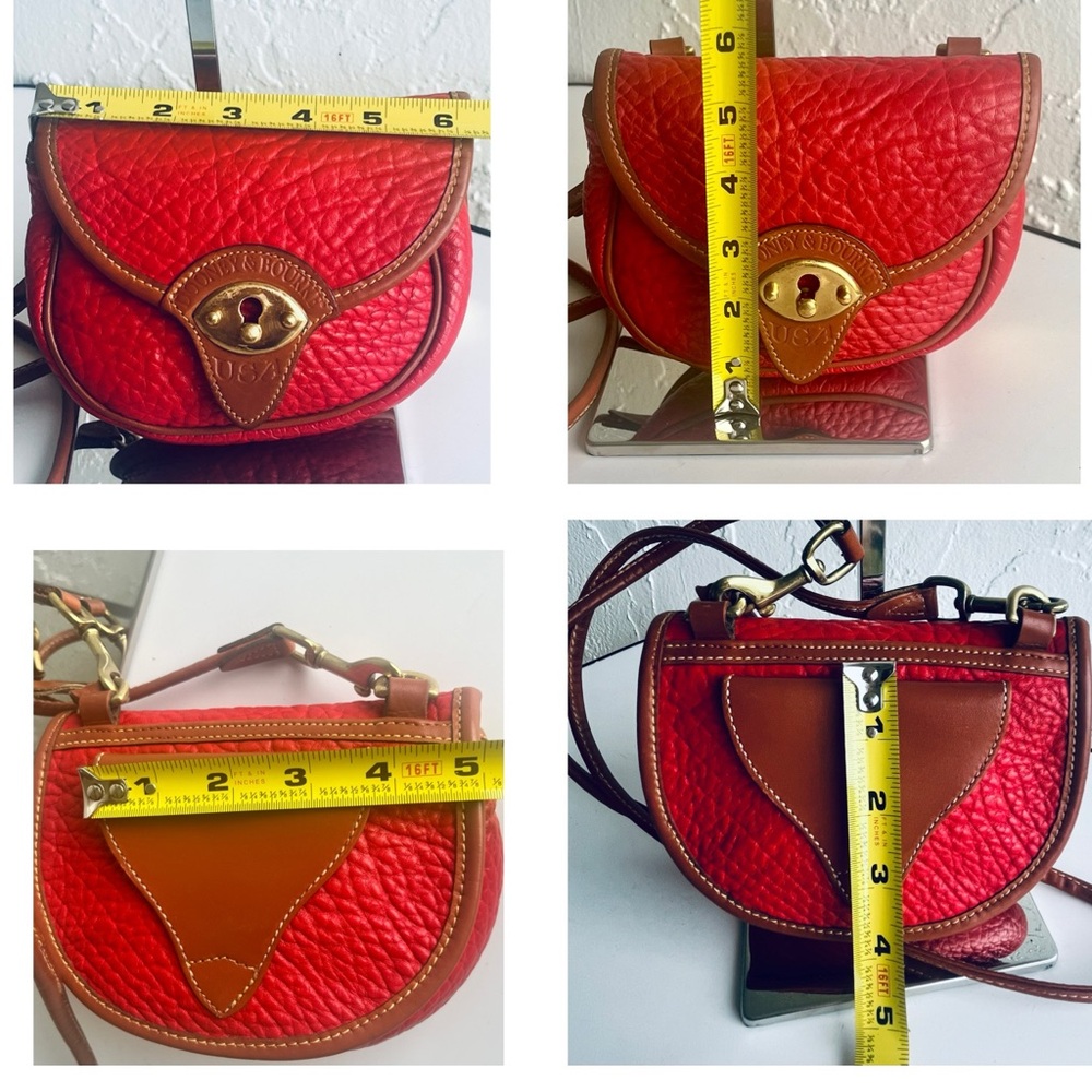 ♦️HOST PICK ♦️VINTAGE DOONEY & BOURKE RED BRITISH TAN CAVALRY SADDLEBAG … - Picture 16 of 16